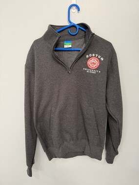 Champion Boston University Alumni Quarter-Zip Eco Fleece Sweatshirt, Size M